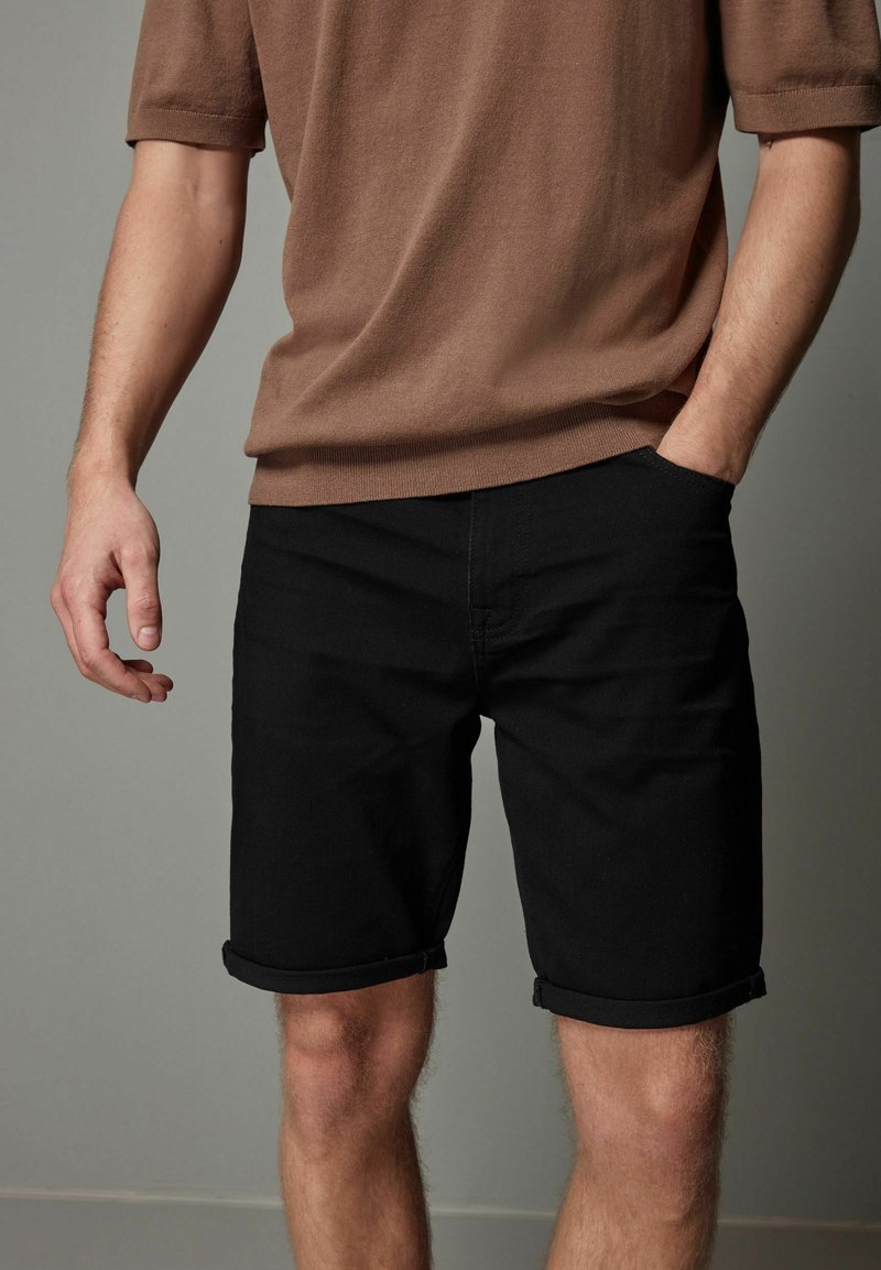 Next SUMMER WEIGHT - Jeans Shorts - black