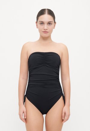 SHIRRED BANDEAU - Badedragt - black