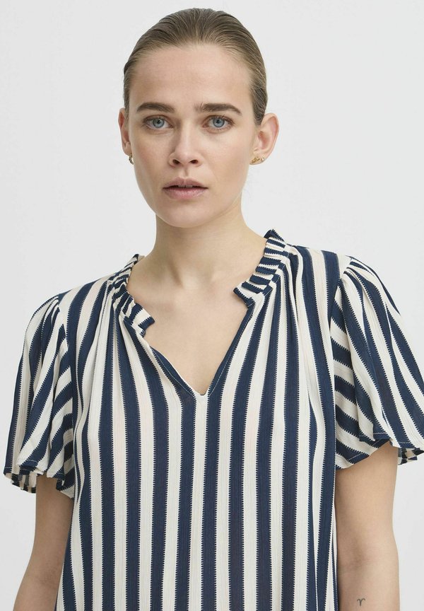 IHMARRAKECH - Day dress - total eclipse dotted stripe ao4