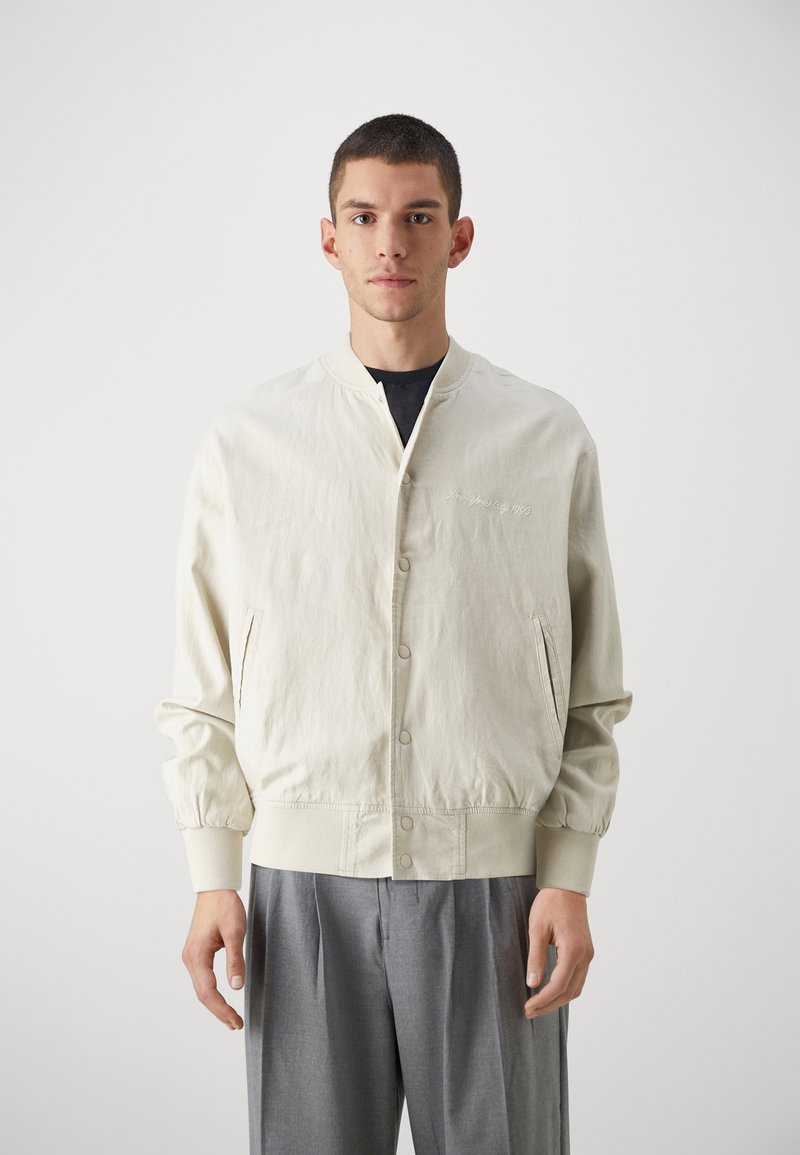 Jack & Jones - JORFARO LINEN MIX BOMBER JACKET - Bomberjacka - moonbeam, Förstora