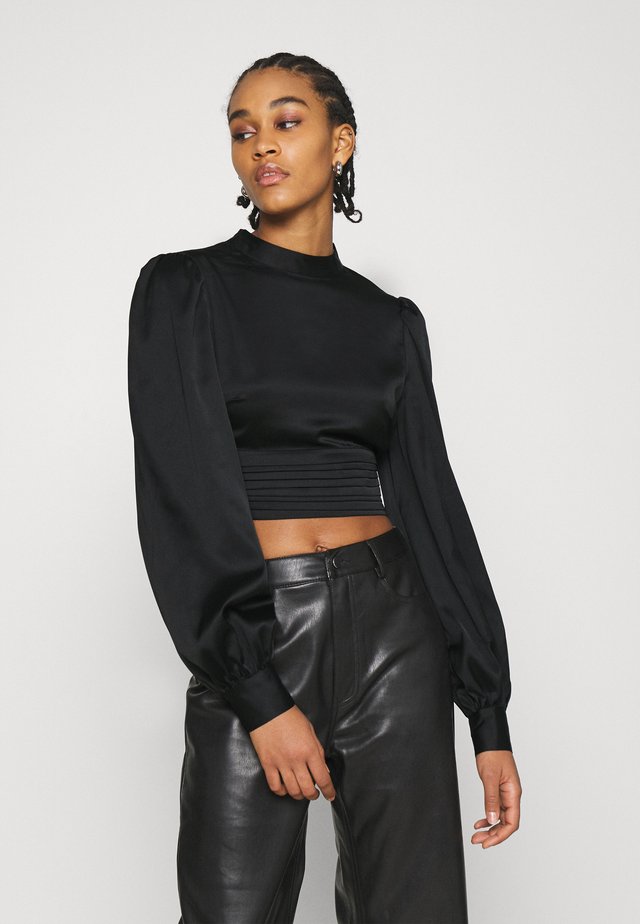 OPEN BACK BLOUSE - Bluser - black