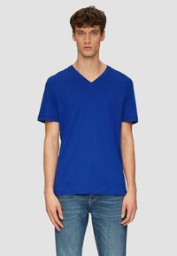 s.Oliver MIT V-AUSSCHNITT - T-shirt basic - ozeanblau