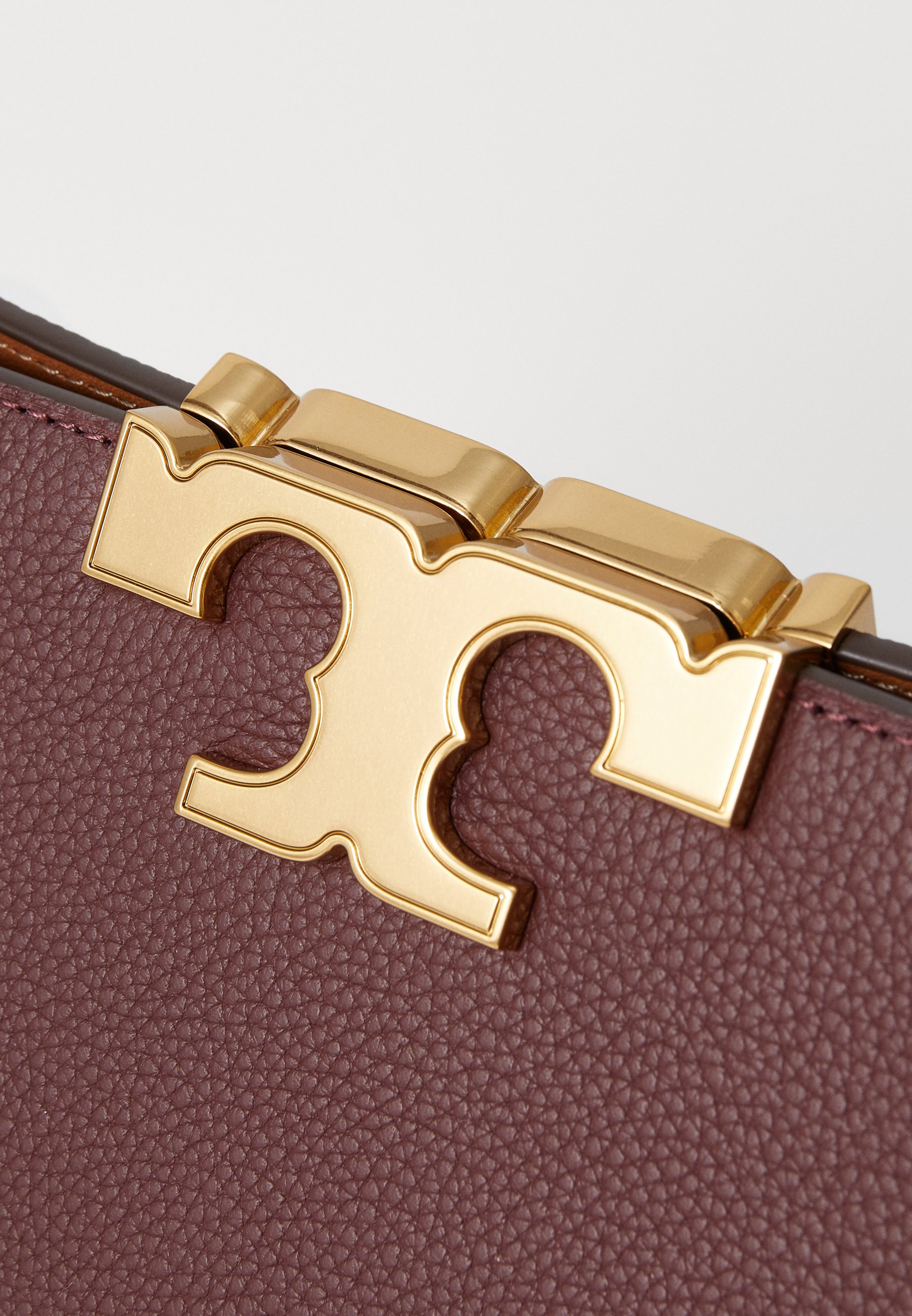 Tory Burch ELEANOR PEBBLED SATCHEL - Handbag - dark cabernet/brown