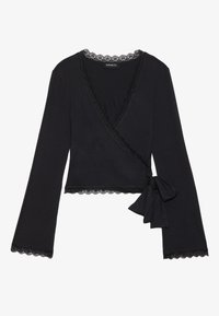 Tops ar garām piedurknēm - black