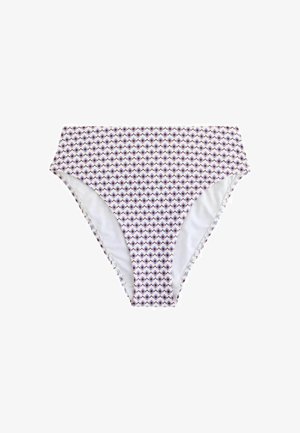 Next, REGULAR FIT - HIGH WAIST HIGH LEG BIKINI BOTTOMS . - Spodný diel bikín - ecru brown geometric