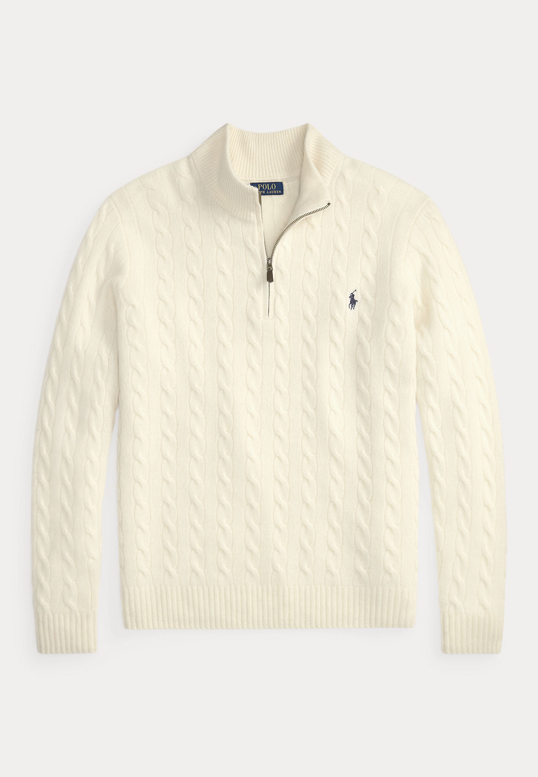 lucky☆ 様・Polo Ralph Lauren 【XL】アイボリー Polo Ralph Lauren Big & Tall CABLE-KNIT QUARTER-ZIP - Pulover