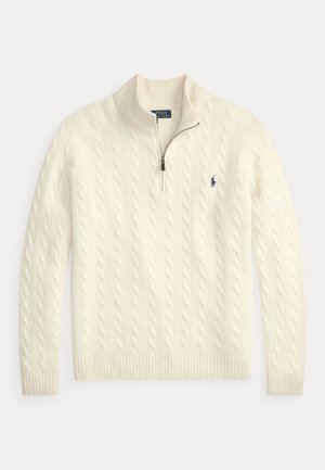 Polo Ralph Lauren Big & Tall, CABLE-KNIT QUARTER-ZIP SWEATER - Maglione - andover cream