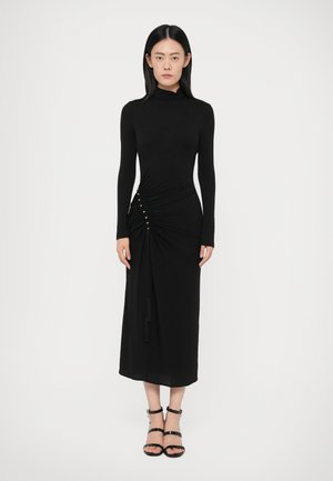 DRESS SOLID FLUID - Jersey dress - nero