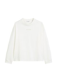 LSL PRINT - Tops ar garām piedurknēm - silky white