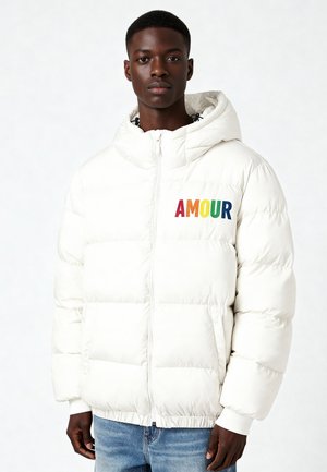 AMOUR EMBROIDERY UNISEX PUFFER  - Winterjacke - off-white