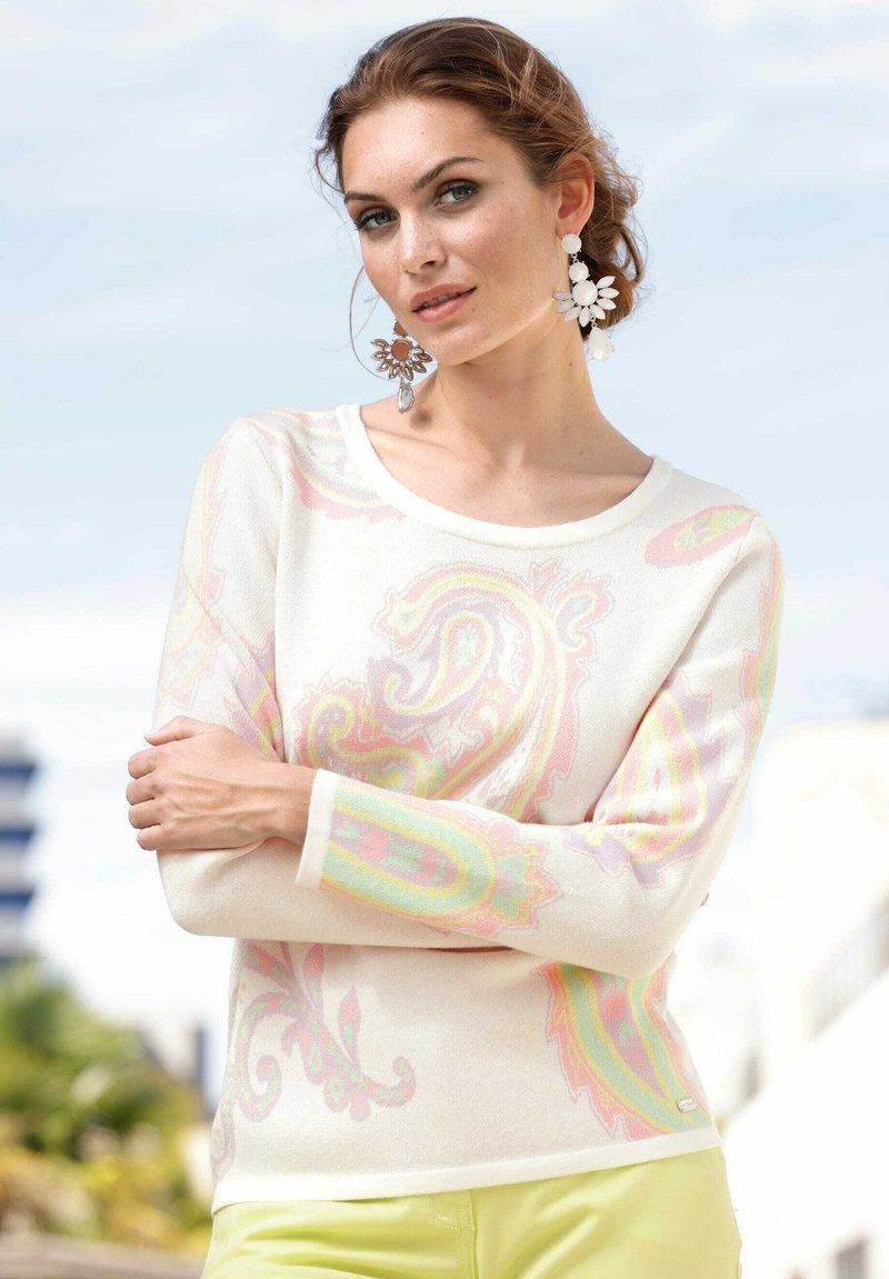 Damen Strickjacken | Amy Vermont Strickpullover multicolor/mehrfarbig - OY22980 Damen Strickjacken | Amy Vermont Strickpullover multicolor/mehrfarbig - OY22980