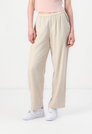 Straight Linen-Blend Pull-On Pant - Bukse - oatmeal heather