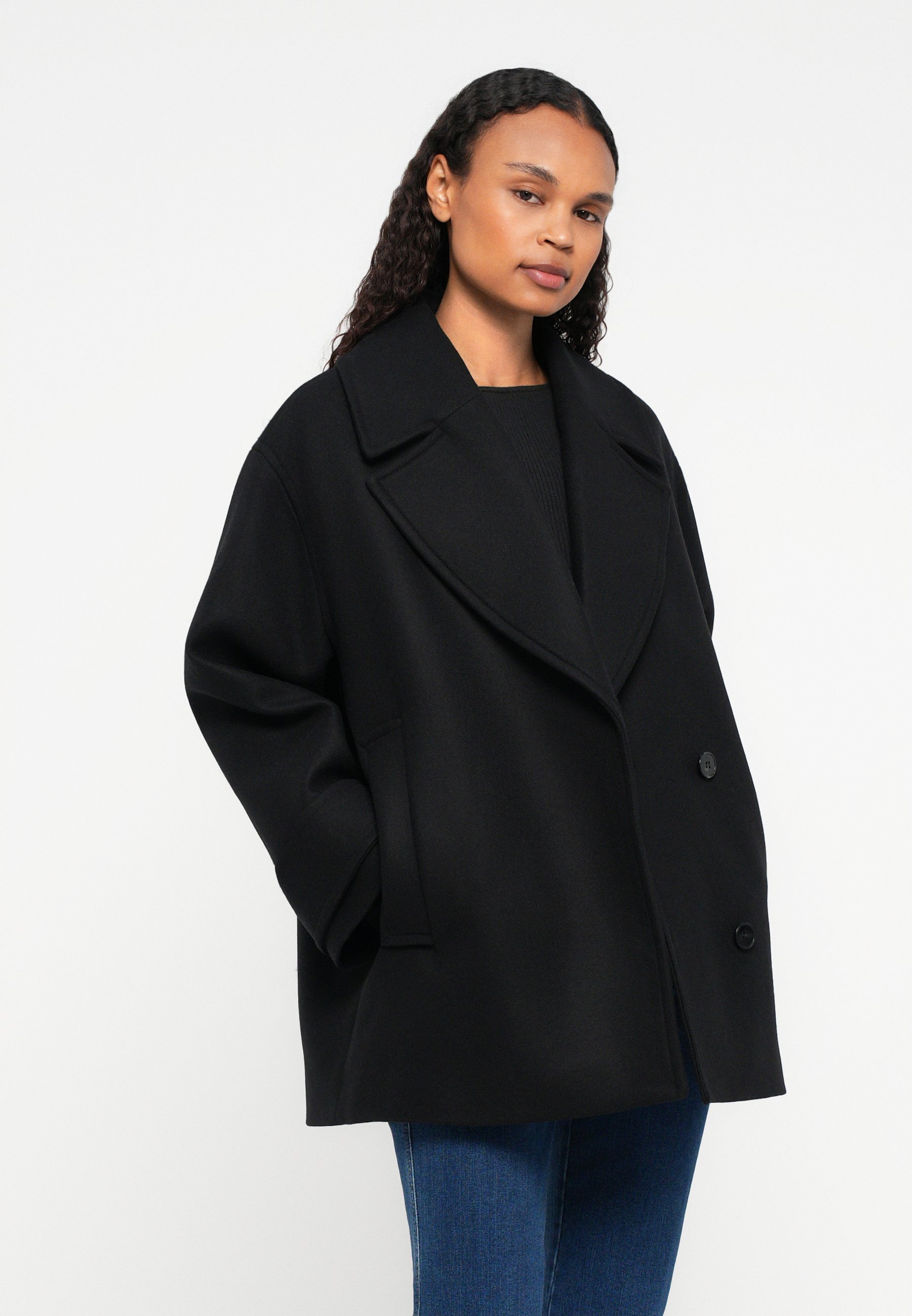 IVY OAK CARLY - Short coat - black - Zalando