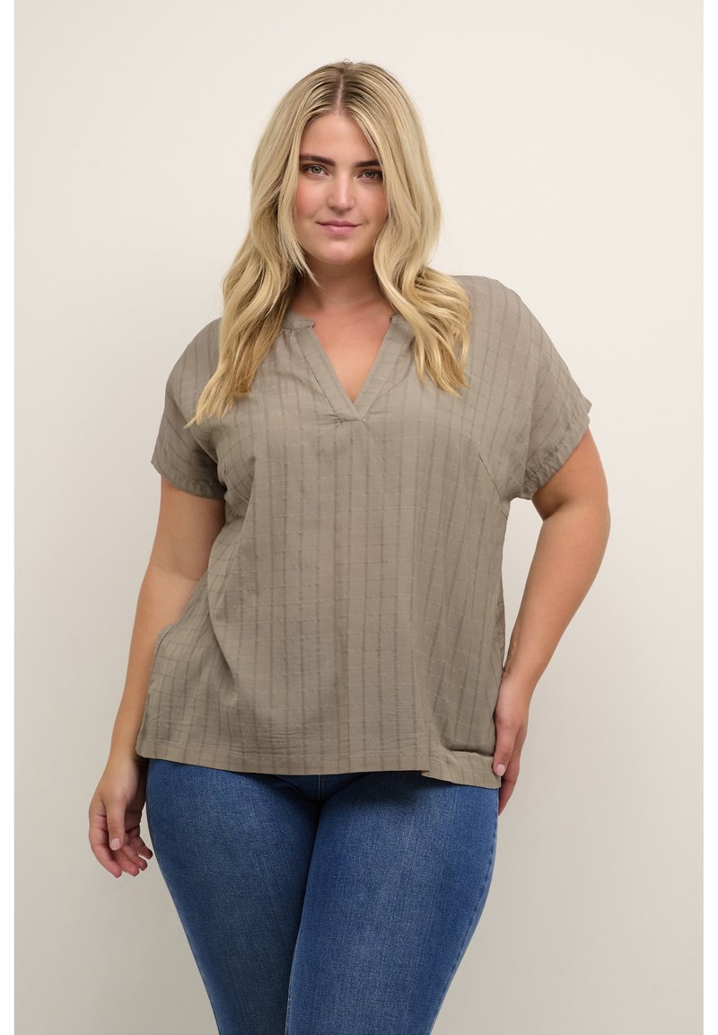 Kaffe Curve FELIA WING SLEEVE Blouse fallen rock/grey Zalando.ie