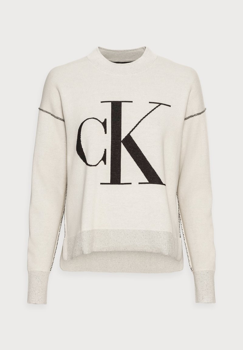 Calvin Klein Jeans LOOSE SWEATER - Jumper - beige 