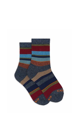 CORTE RIGHE EFFETTO SCINTILLANTE - Calze - stone blue denim