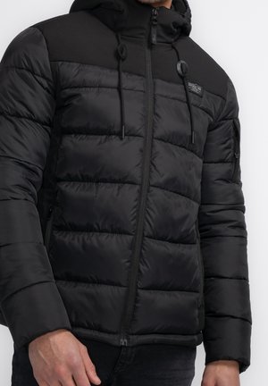 Winterjacke - mottled black