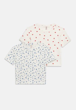 KOGBELLA LIFE 2 PACK - Camiseta estampada - cloud dancer/mazarine blue