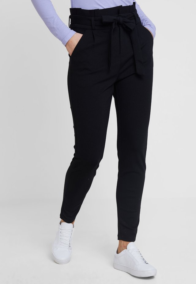 VMEVA LOOSE PAPERBAG PANT - Kangashousut - black
