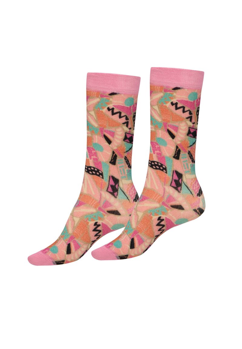 Unmade Copenhagen MARGOUM - Strømper - print black rose pink
