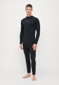 Champion TRAINING KOMPRESSION MOCK NECK LONG SLEEVES - Langarmshirt - black