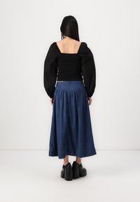 GAP WESTERN MAXI SKIRT - sukňa v tvare A - medium wash