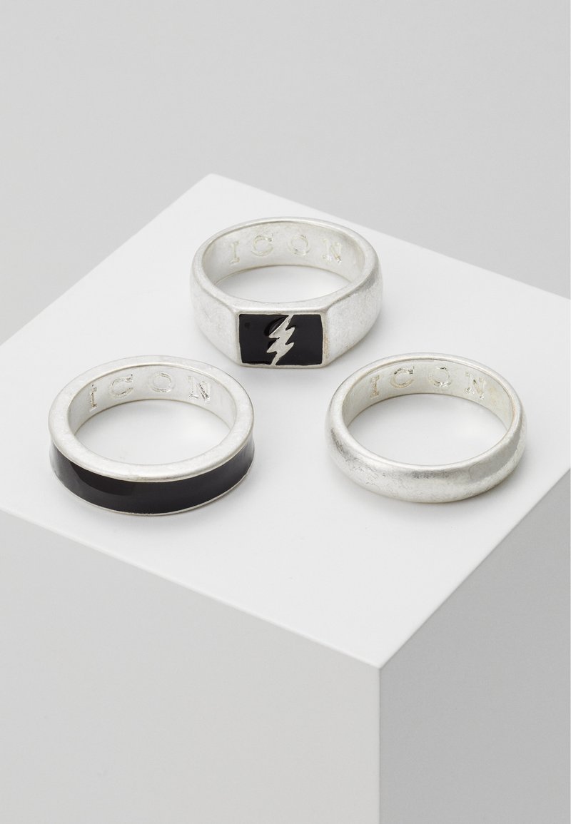 Icon Brand LIGHTNING 3 PACK - Bague - silver-coloured