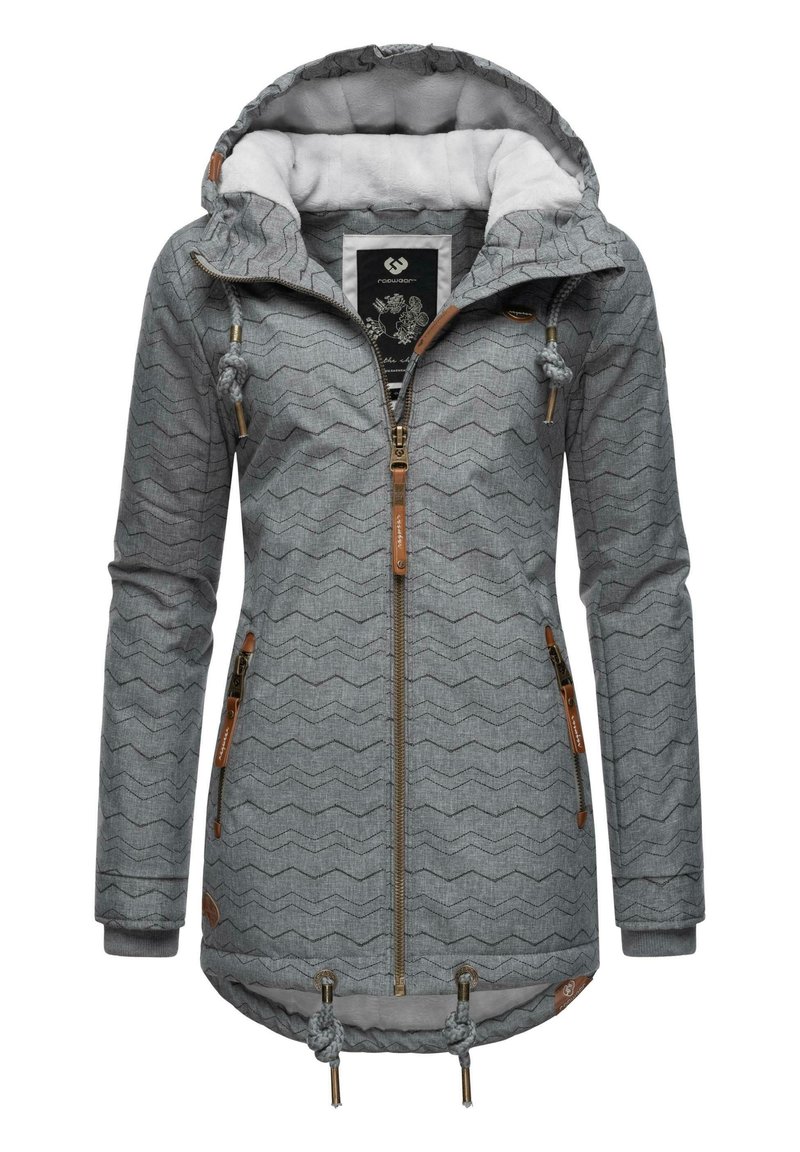 Ragwear ZUZKA - Cappotto invernale - grey zig zag