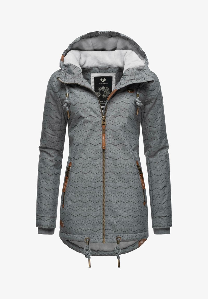 Ragwear ZUZKA - Winter coat - grey zig zag