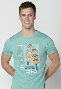 Koroshi SHORT SLEEVE  - Printtipaita - menta   mint