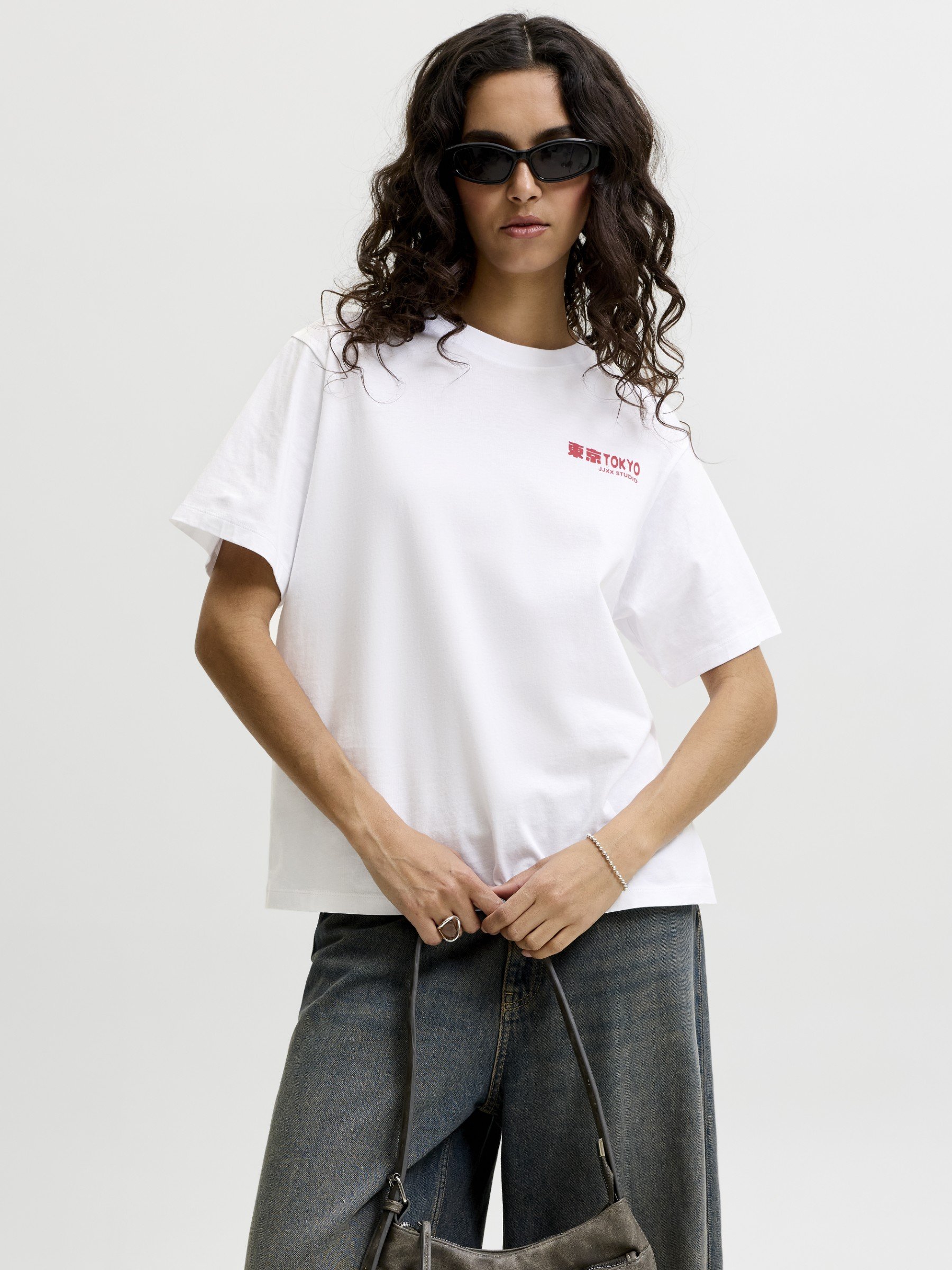 JJXX JXJAPAN - Print T-shirt - bright white/white - Zalando.ie