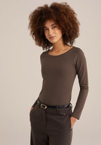 WE Fashion Ilgarankovis viršutinės dalies drabužis - brown