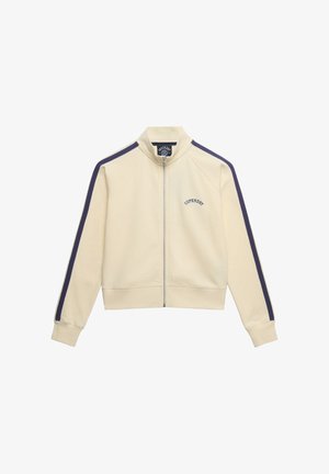 Superdry & Co, ESSENTIAL ZIP TRACK - Sudadera con cremallera - desert bone off white