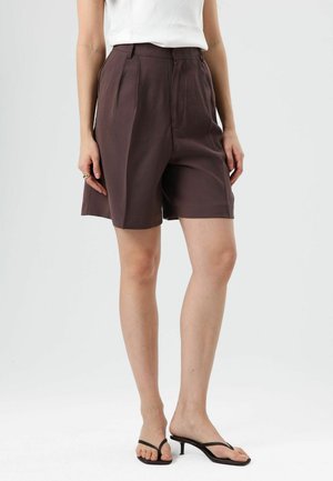 HIGH WAIST - Short - brown