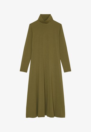 Marc O'Polo LONG SLEEVE TURTLE NECK - Jersey dress - forest floor