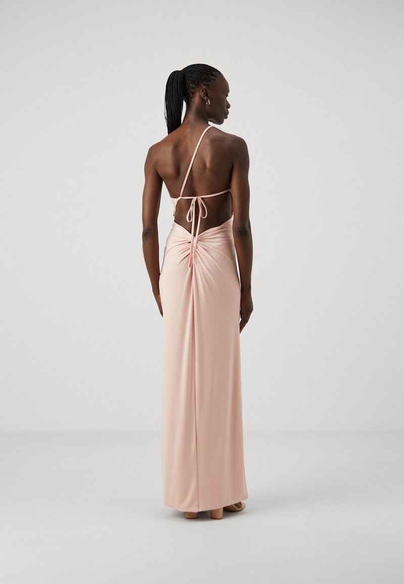 tied shoulder backless dress Shop Black Halter Neck Back Tie-Up Backless Dress - for Women | OUTZIDR main image 0