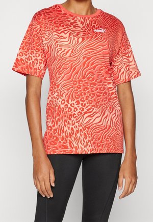 T-shirt med print - pink