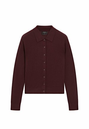 Massimo Dutti Cardigan - bordeaux