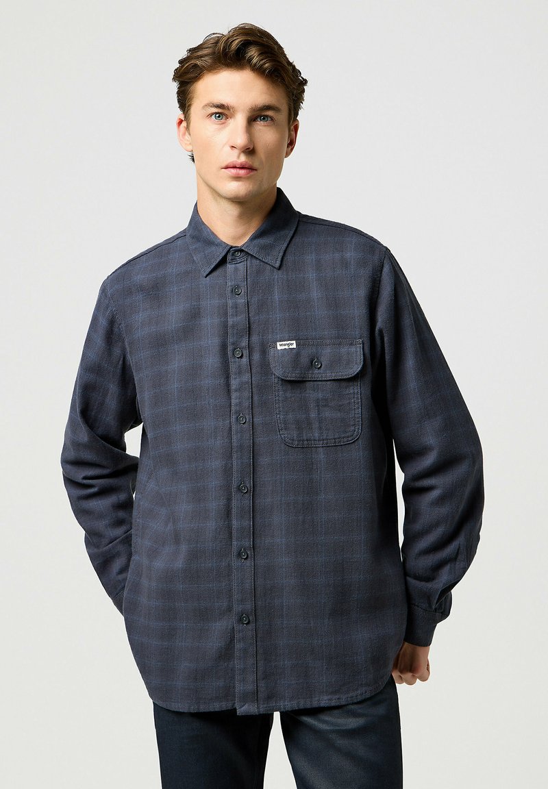 Wrangler LONG SLEEVE  - Overhemd - midnight grey