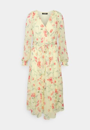 KAMARIA LONG SLEEVE DAY DRESS - Kjole - yellow/sage/multi