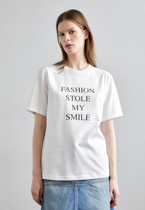 SLOGAN TEE - Potiskana majica - white