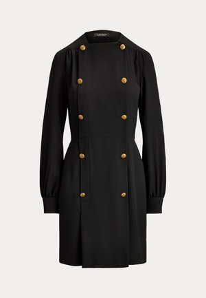 Lauren Ralph Lauren, DOUBLE BREASTED GEORGETTE DRESS - Košilové šaty - black