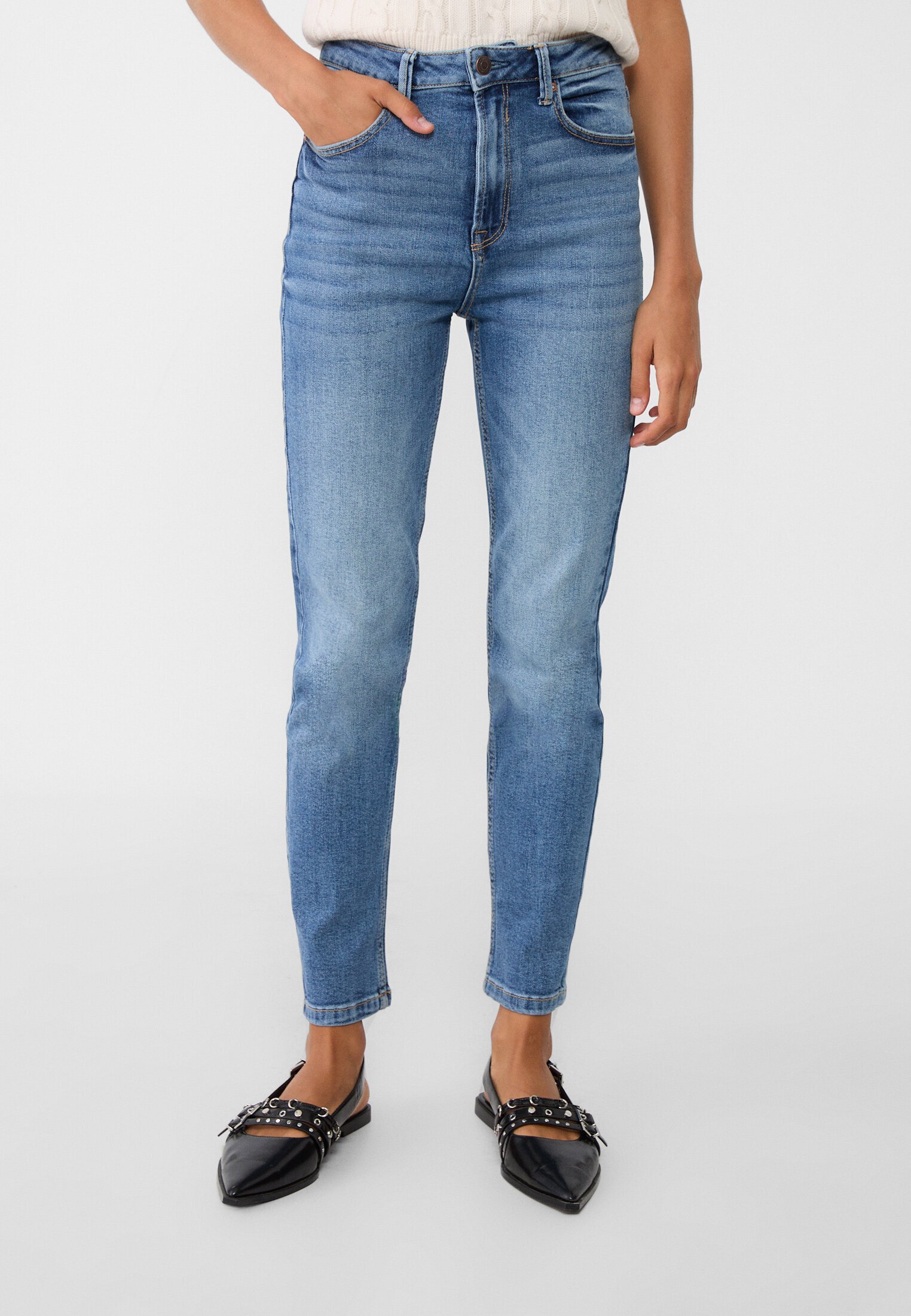 Slim Fit Stradivarius Jeans Vita Alta Slim Jeans Mom Fit Stradivarius