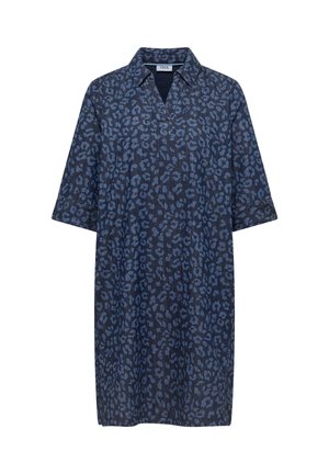 Cecil, KNIELANGES KLEID MIT LEO-MUSTER - Robe en jean - dark blue wash