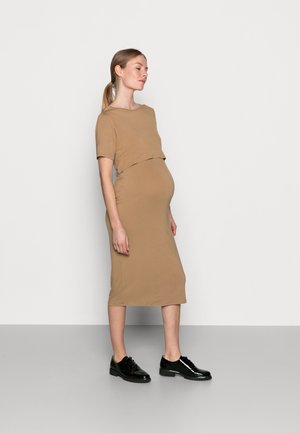 NURSING DRESS - Jersey dress - brown