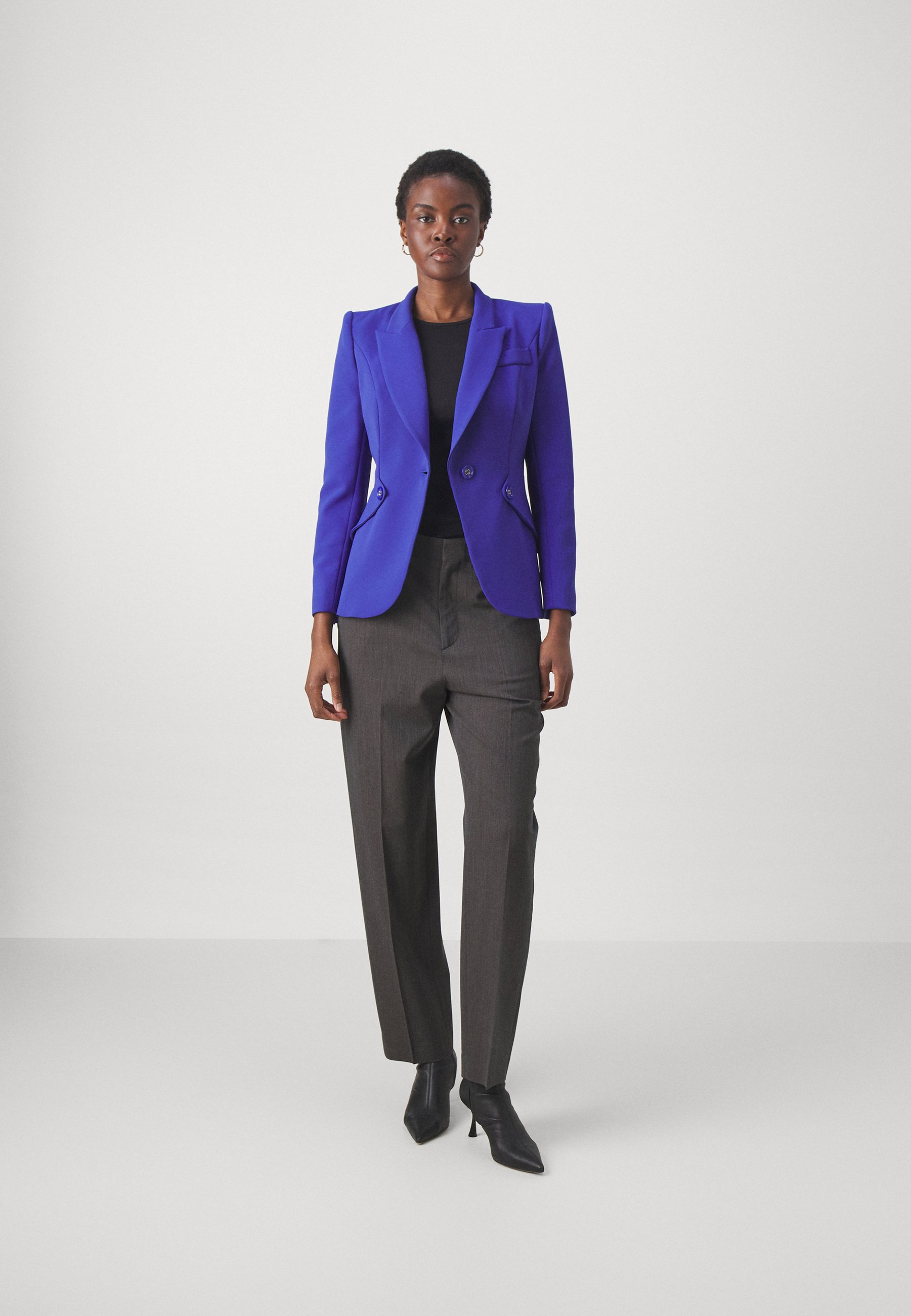 スーツ ELISABETTA FRANCHI Women Suits LABR0551E2DC8 Blue ELISABETTA FRANCHI Women's blue suit with initial embroidery