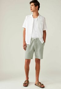 Next SEERSUCKER STRIPED  - REGULAR FIT - Tepláky - sage green