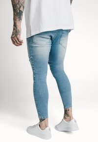 SIKSILK DISTRESSED SUPER  - Vaqueros pitillo - light-blue denim