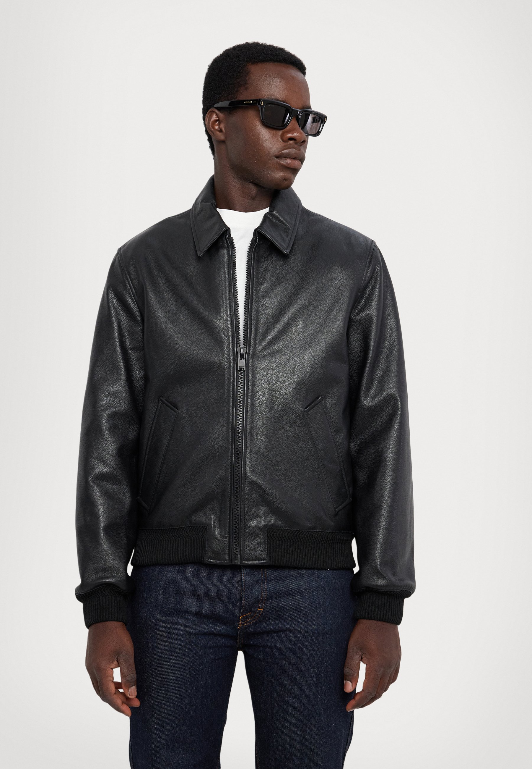 Stud homme Justice Leather Jacket ブラック JUSTICE