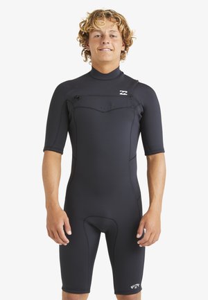Billabong ABSOLUTE NATURAL-CHEST ZIP SHORT SLEEVES - Wetsuit - blk